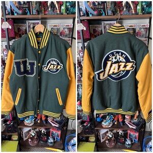 Vintage Utah Jazz Varsity Jacket Men’s Large Wool NBA Letterman UNK